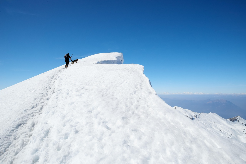 Peak climbing training session